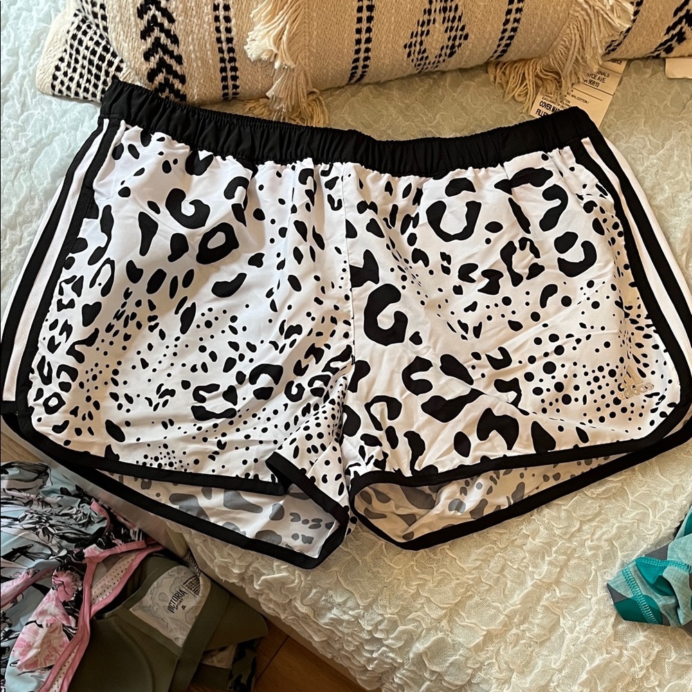 Adidas Black and White Climalite Active Shorts